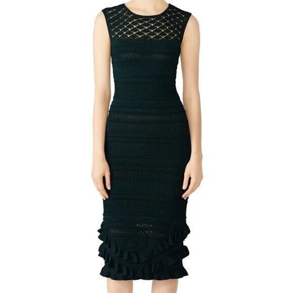 Womens Sachin & Babi Sleeveless below knee Dress large L Deep Forest Green skye - Picture 1 of 6